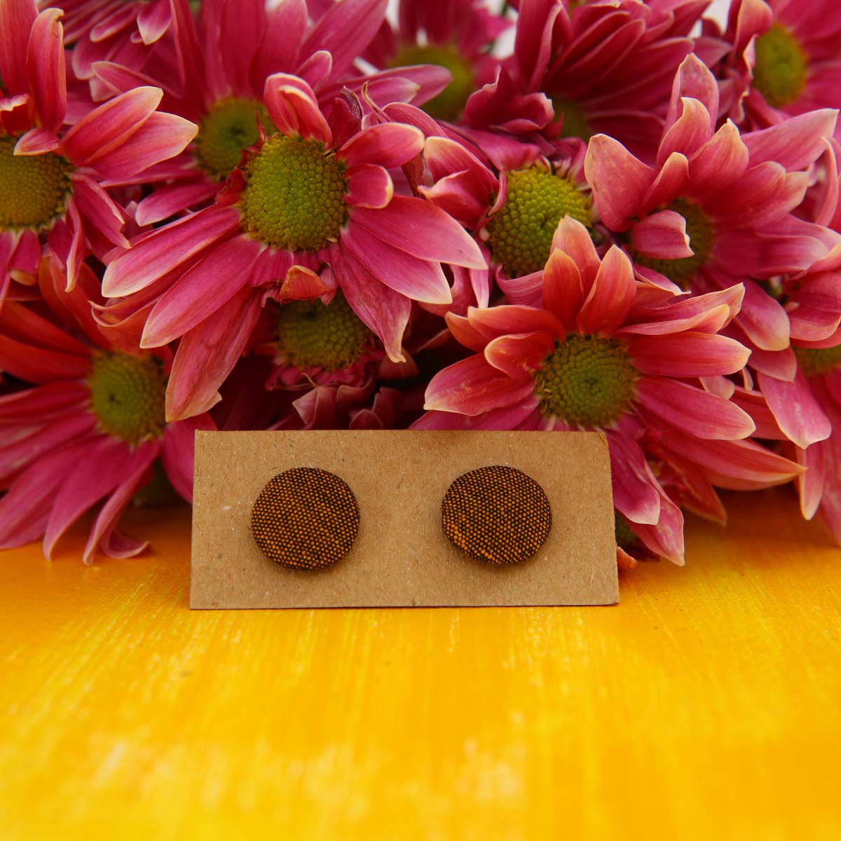 Latte Handloom Stud Earrings