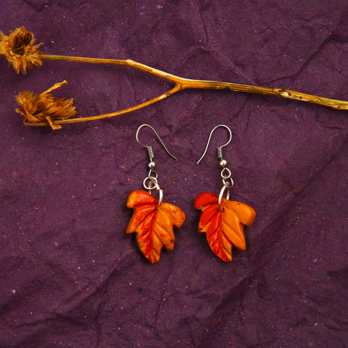 Leaf Terracotta Earrings