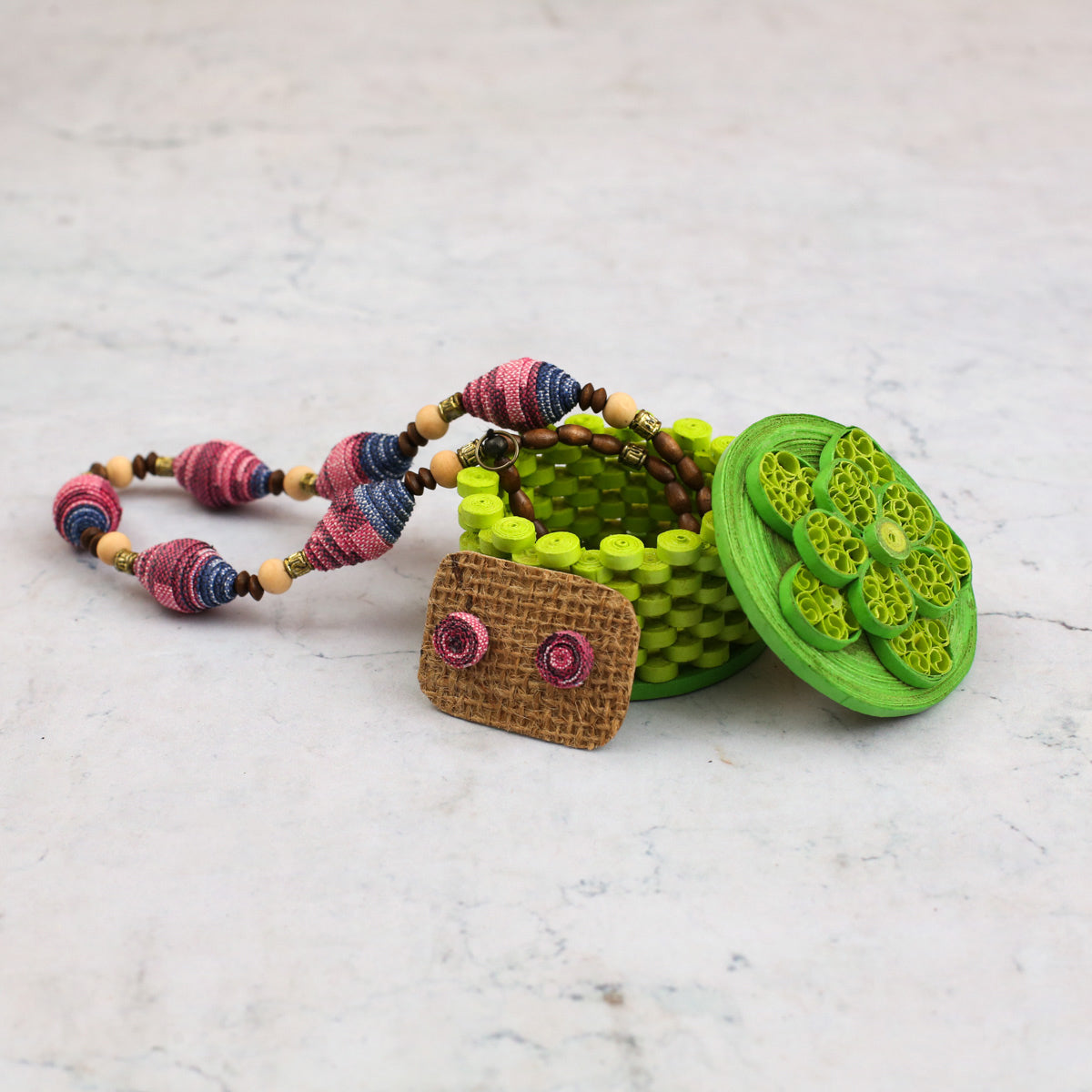 Small Jade Paper Jewellery Box