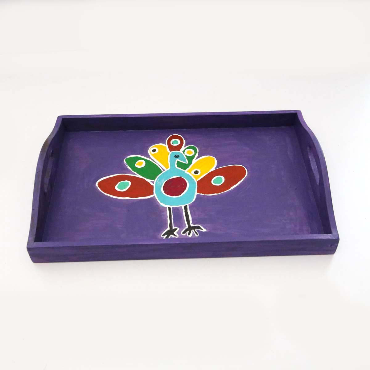 Peacock Wooden Tray