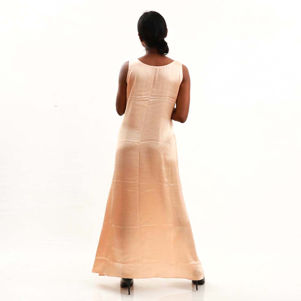 Peach Silk Dress