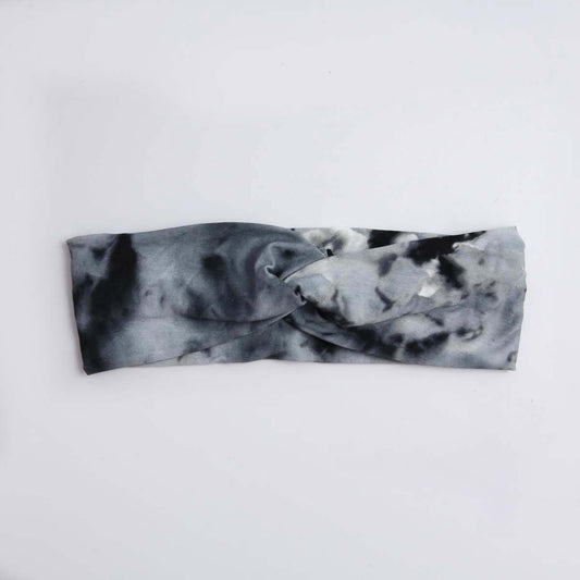 Grey Stretchy Tie Dye Head Band