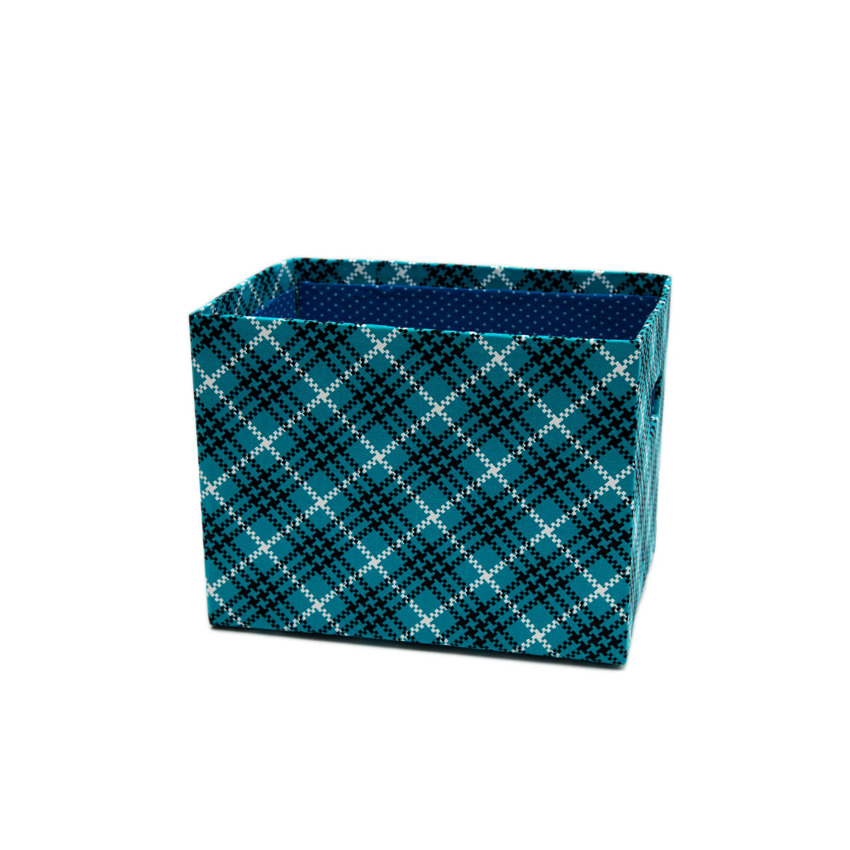 Blue Plaid Storage Box