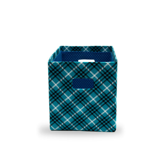Blue Plaid Storage Box