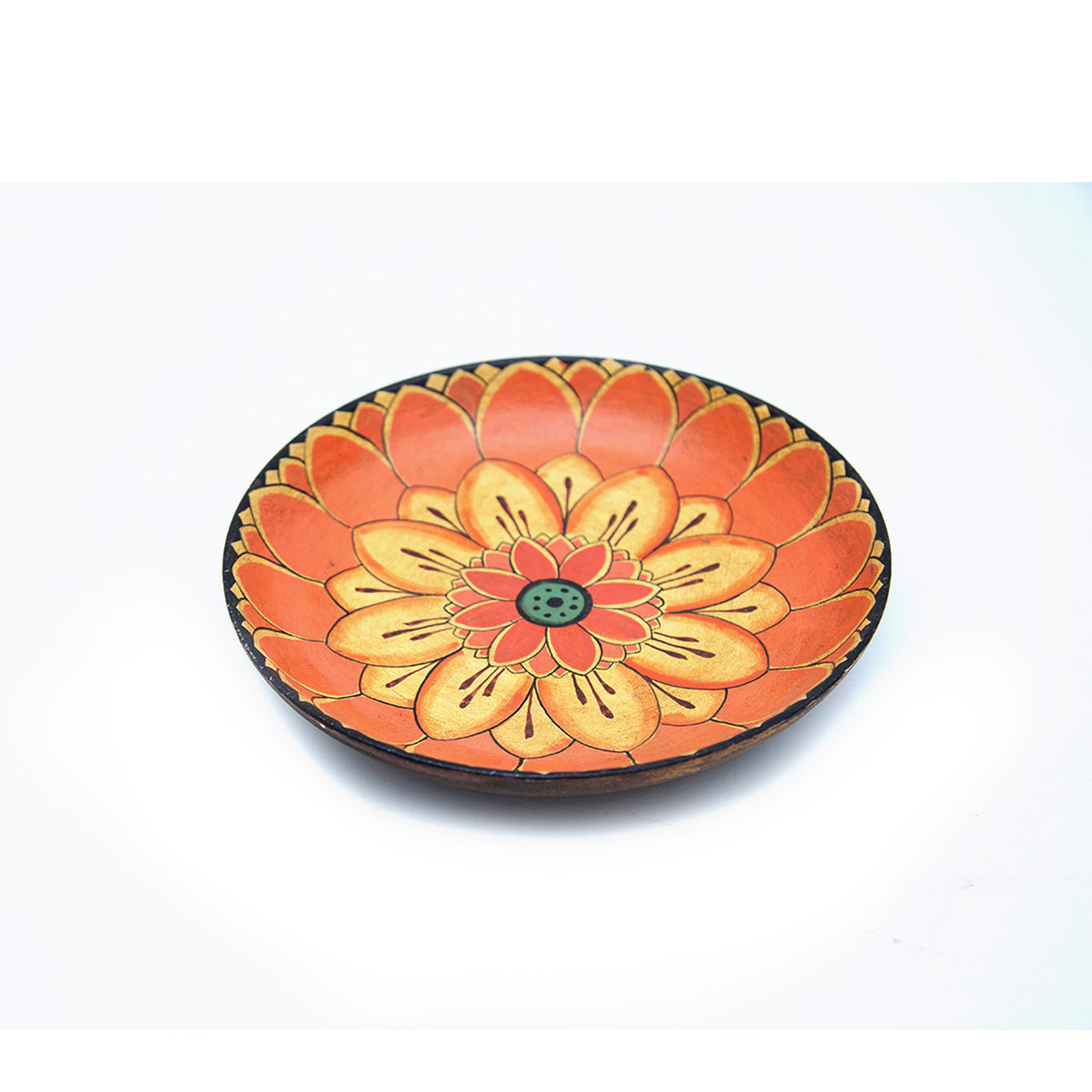 Lotus Flower Wooden Plate