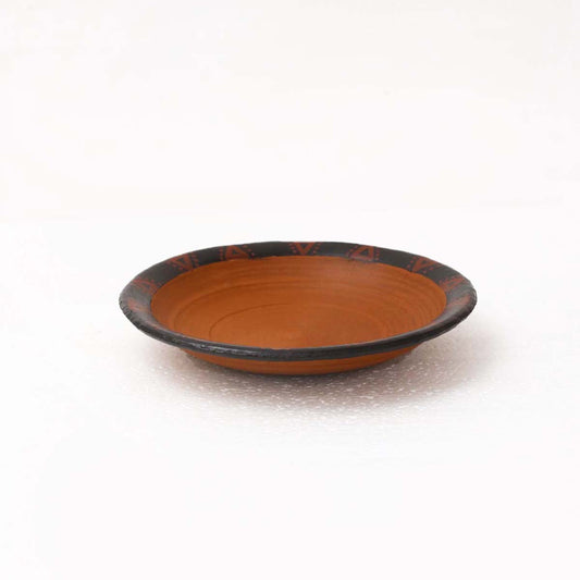 Painted Clay Dinner Plate
