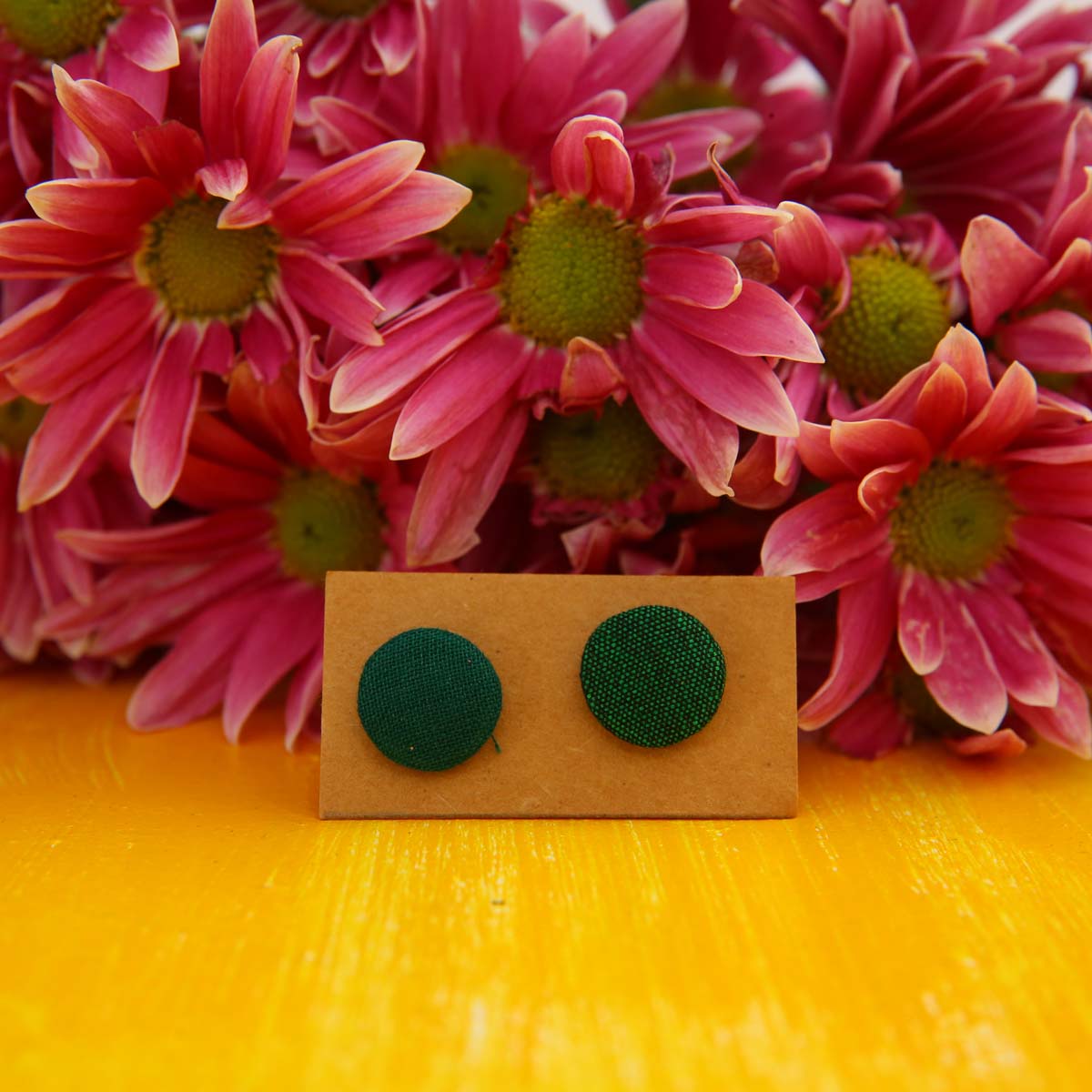 Pine Handloom Stud Earrings