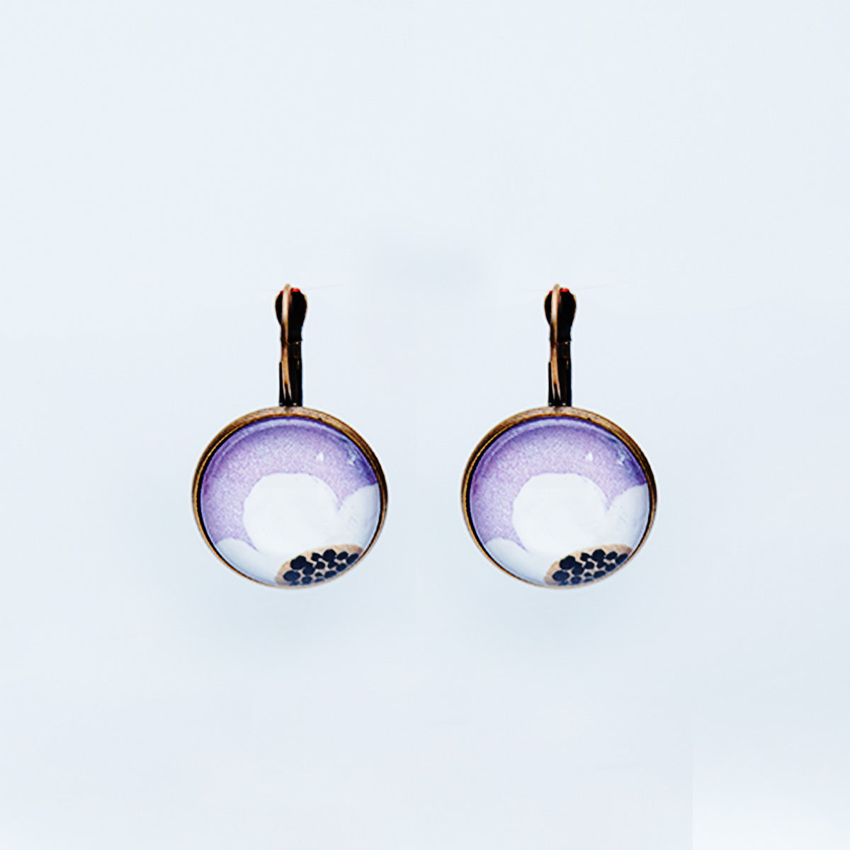 Lilac Camellia Earrings