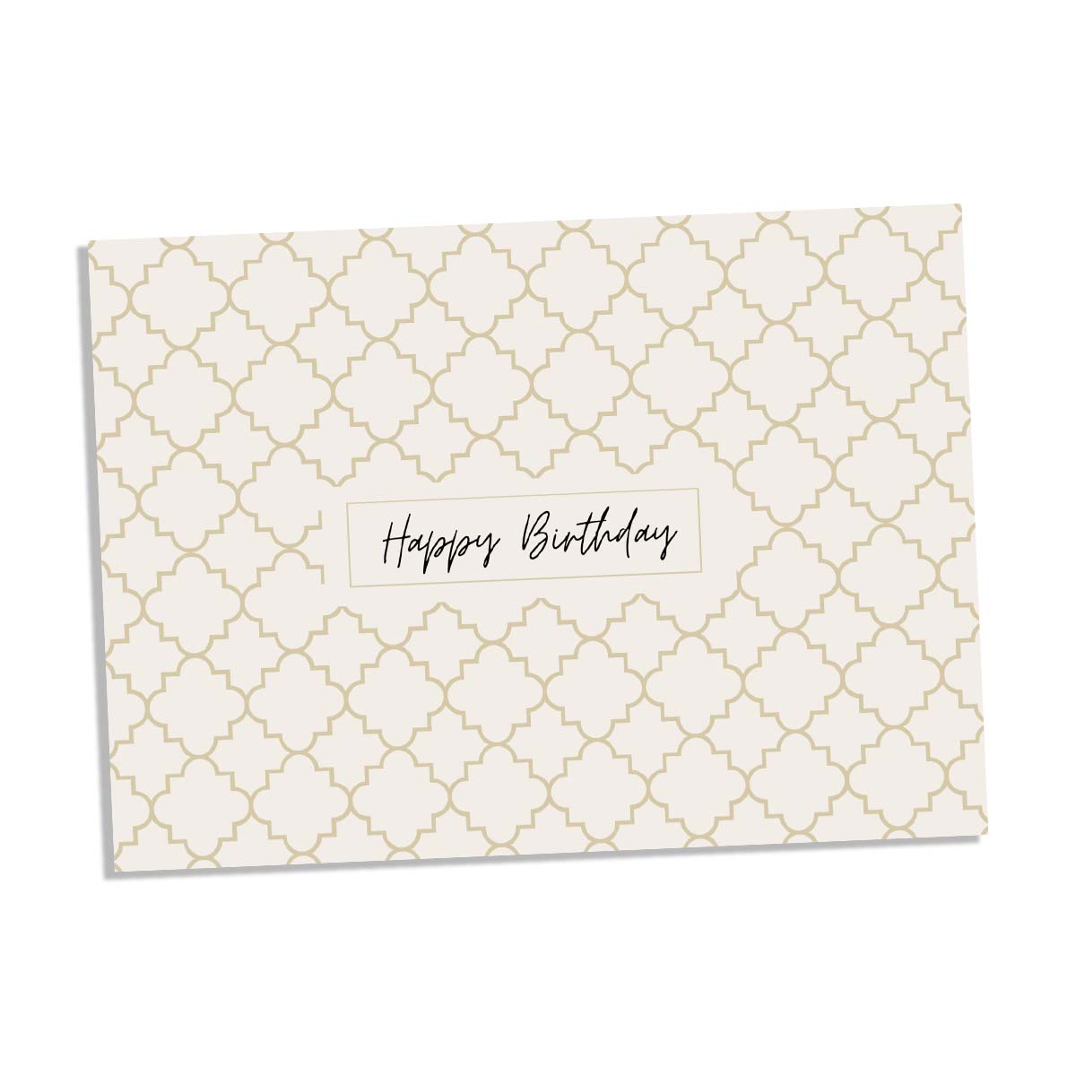 Beige Alhambra Happy Birthday Card