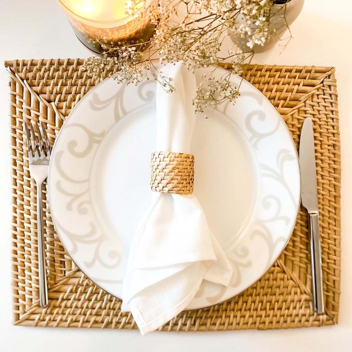 Cane Napkin Ring Set