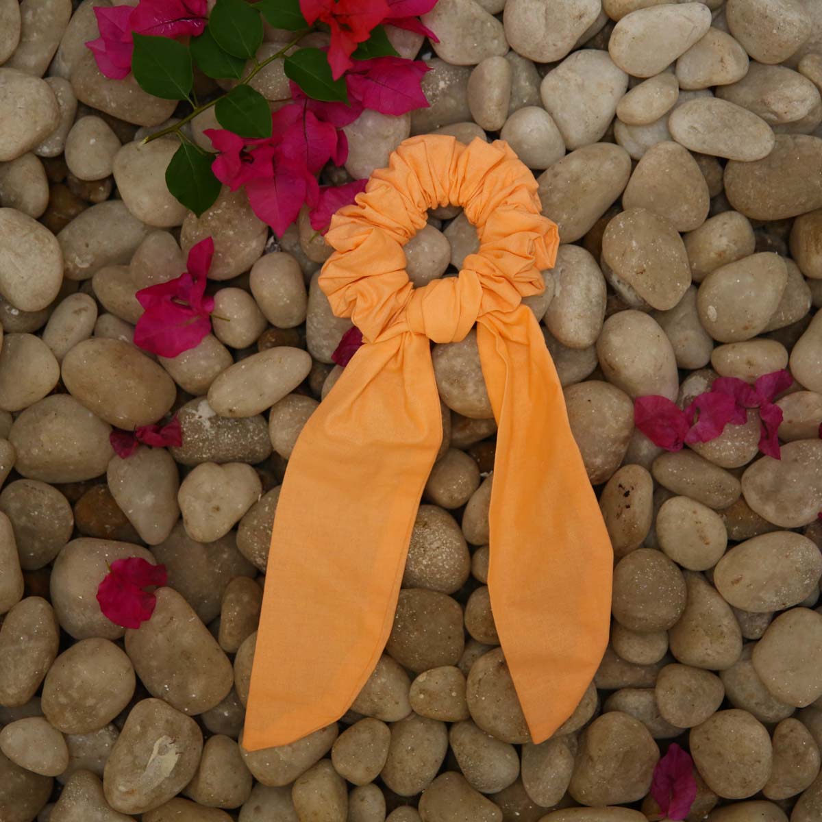 Cantaloupe Cotton Scarf Scrunchie