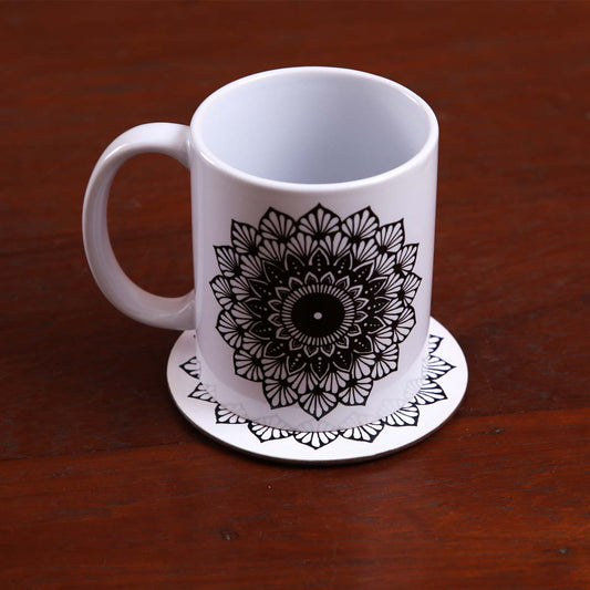 White Daffodil Coaster Set