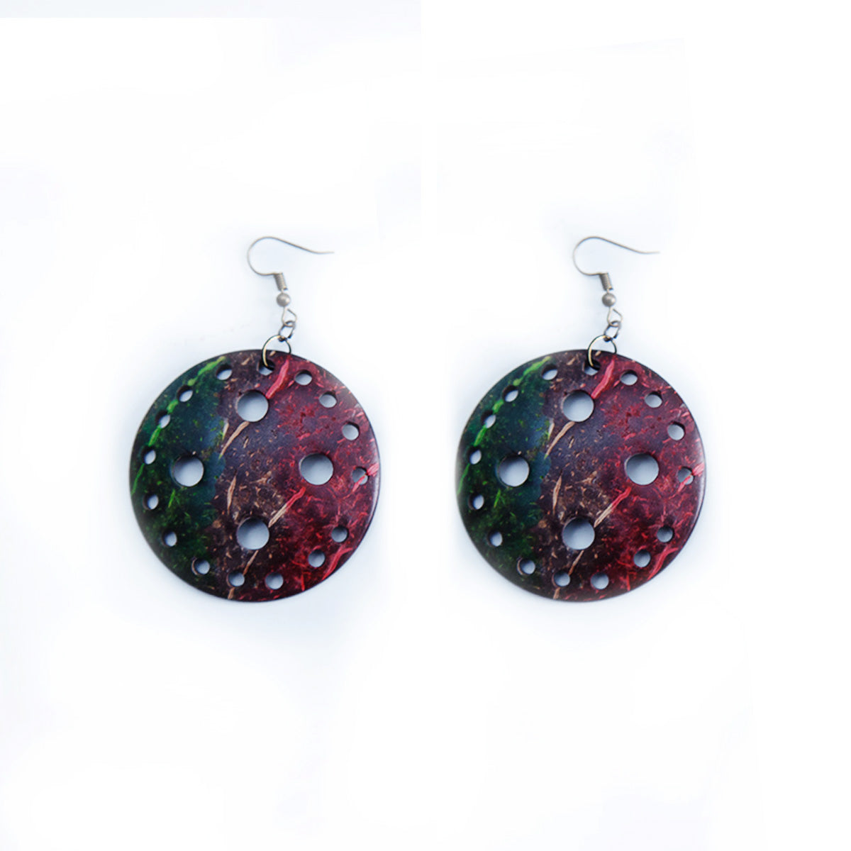 Faded Coconut Shell Earrings