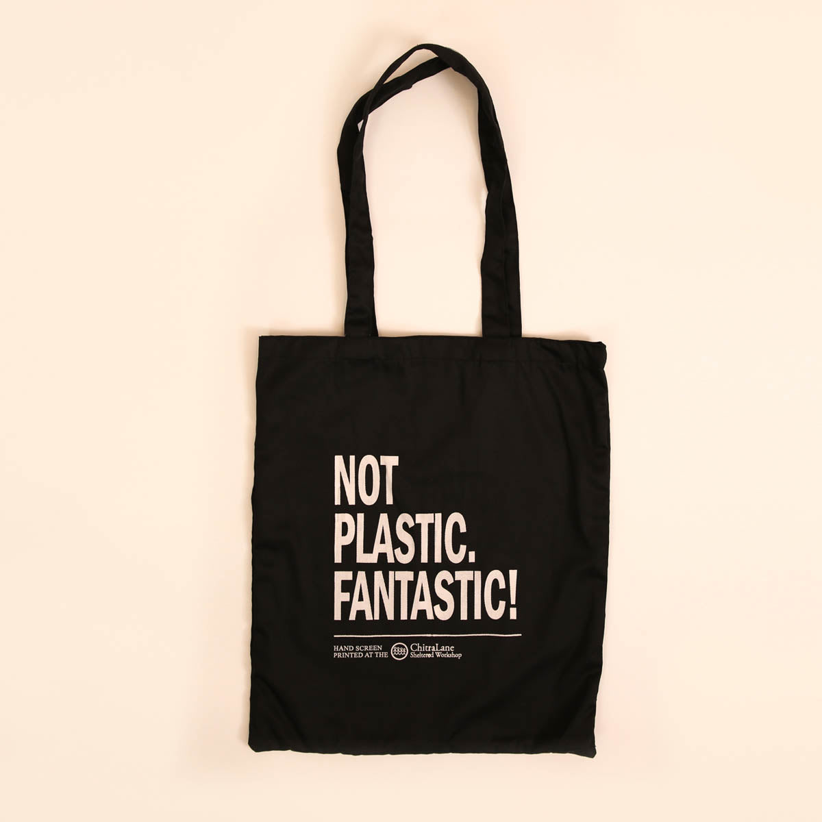 Black Not Plastic, Fantastic Tote Bag