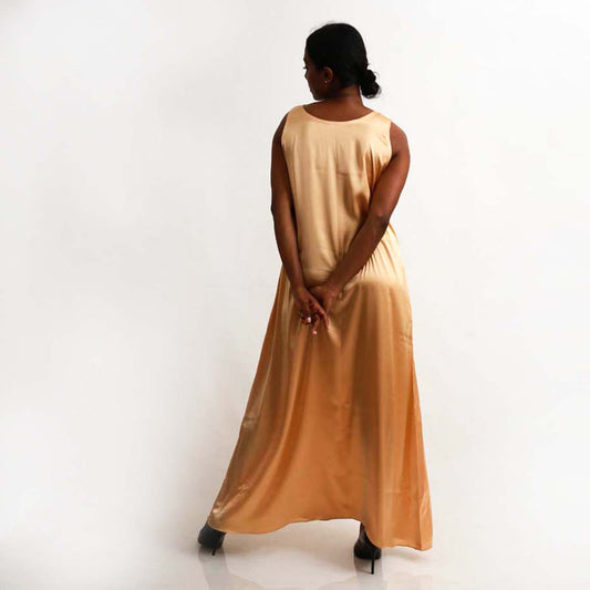 Golden Silk Dress
