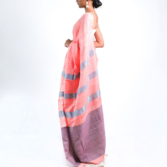 Pink Skies Handloom Saree