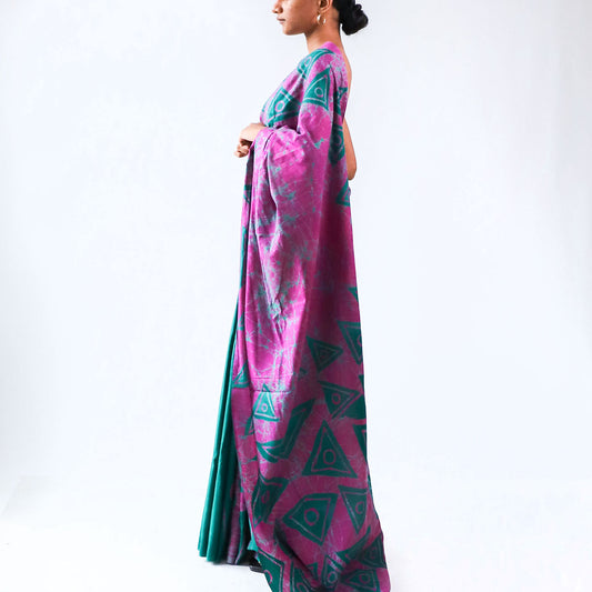 Orchid Batik Saree
