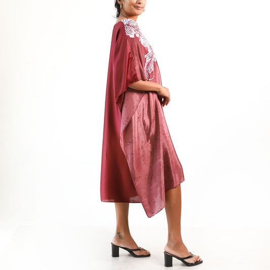 Bronze Leaf Batik Kaftan