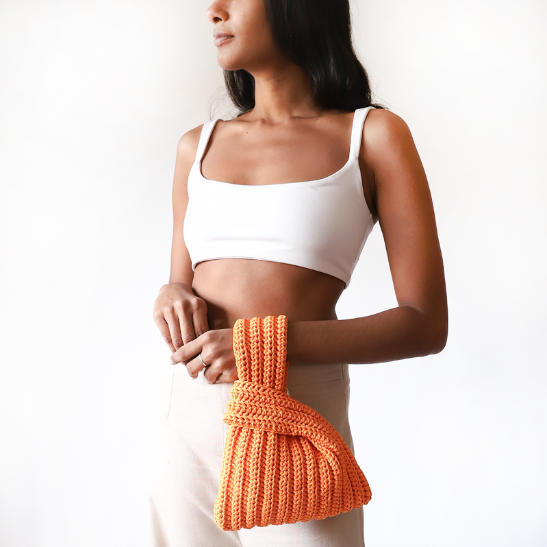 Sunset Loop Crochet Wristlet Bag