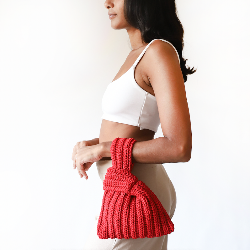 Ember Loop Crochet Wristlet Bag