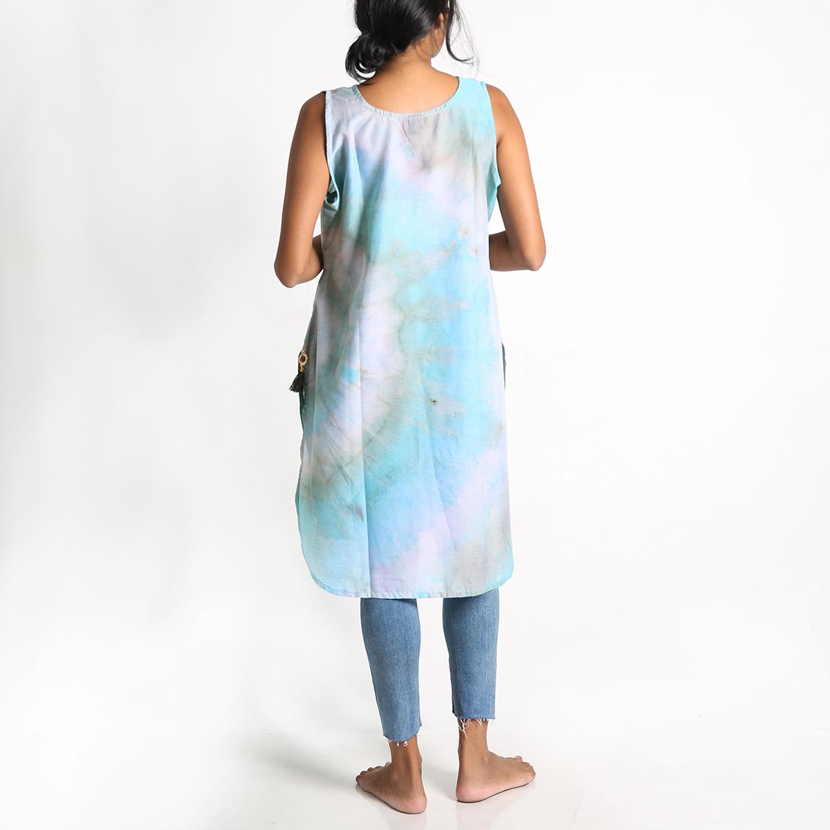 Cotton Candy Tie-Dye Sleeveless Kurta