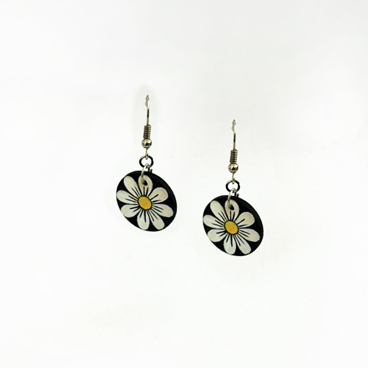 Mini Daisy Wooden Earrings