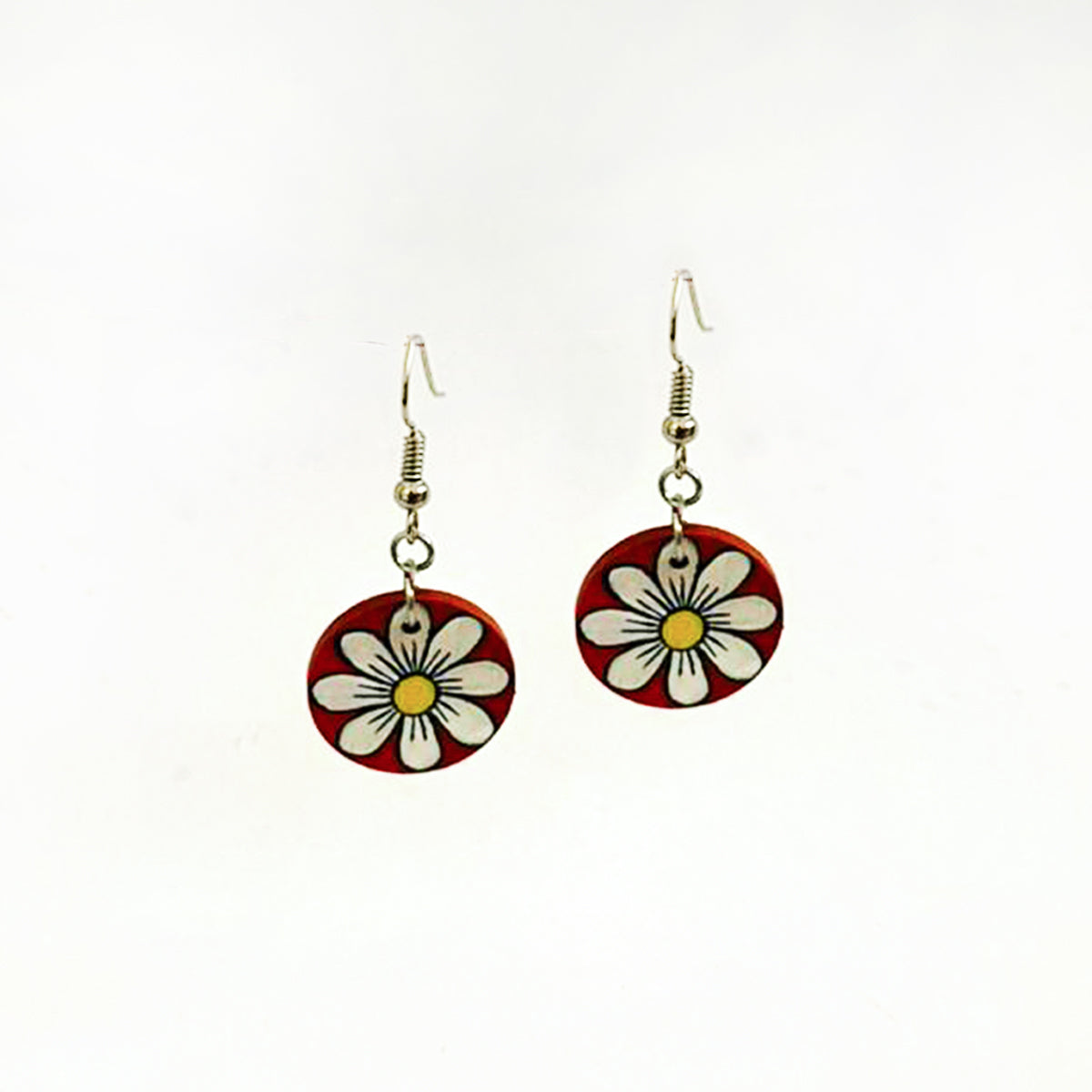 Mini Daisy Wooden Earrings