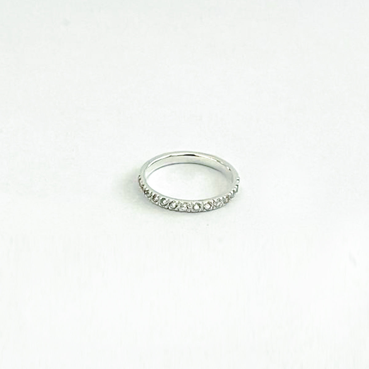 Handmade Sterling Silver ring with Natural White Topaz