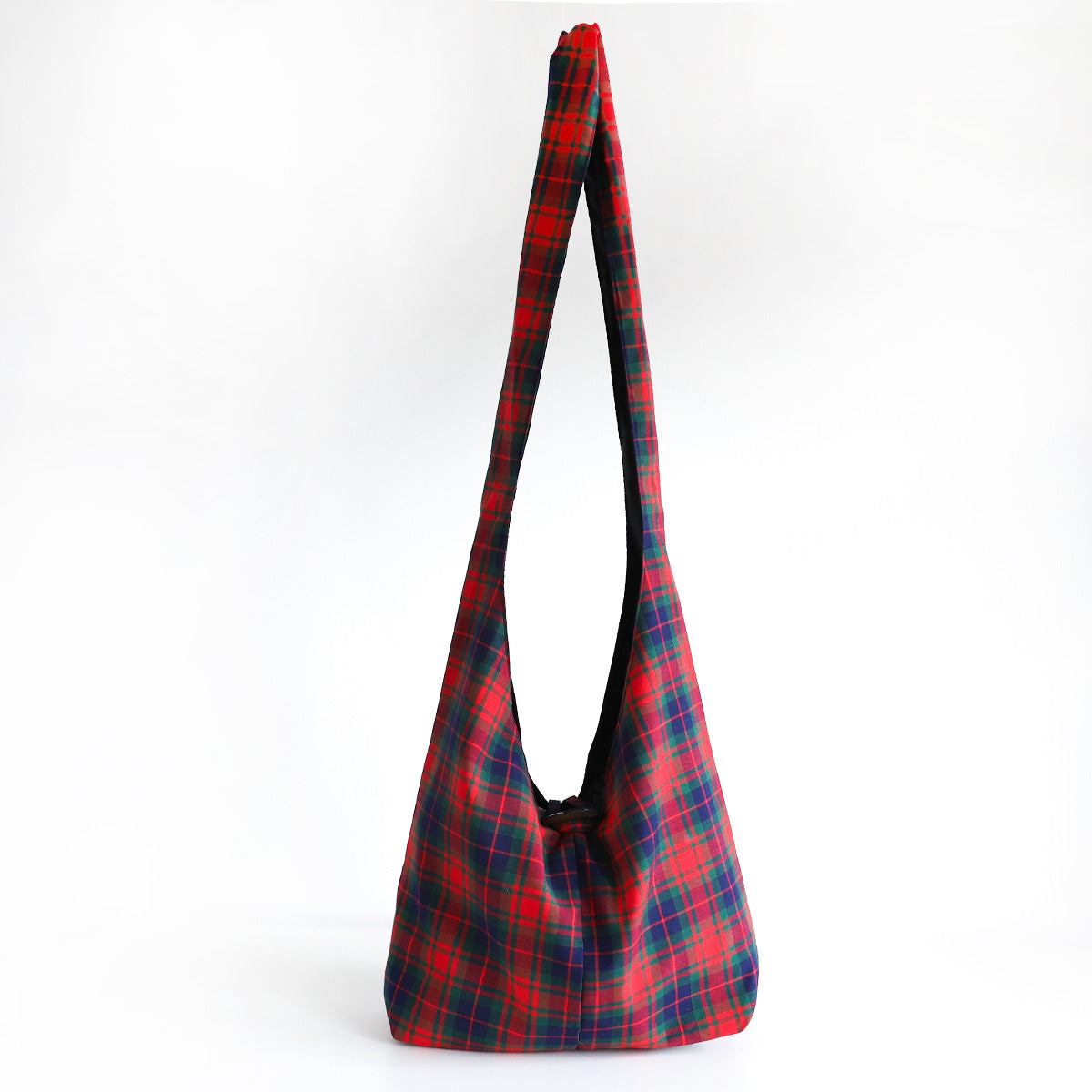 Plaid Crossbody Hobo Bag