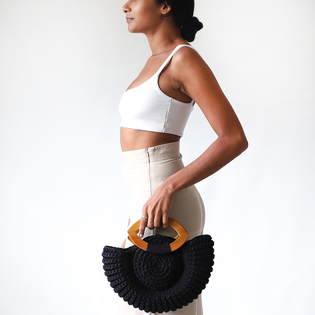 Midnight Knot Crochet Bag