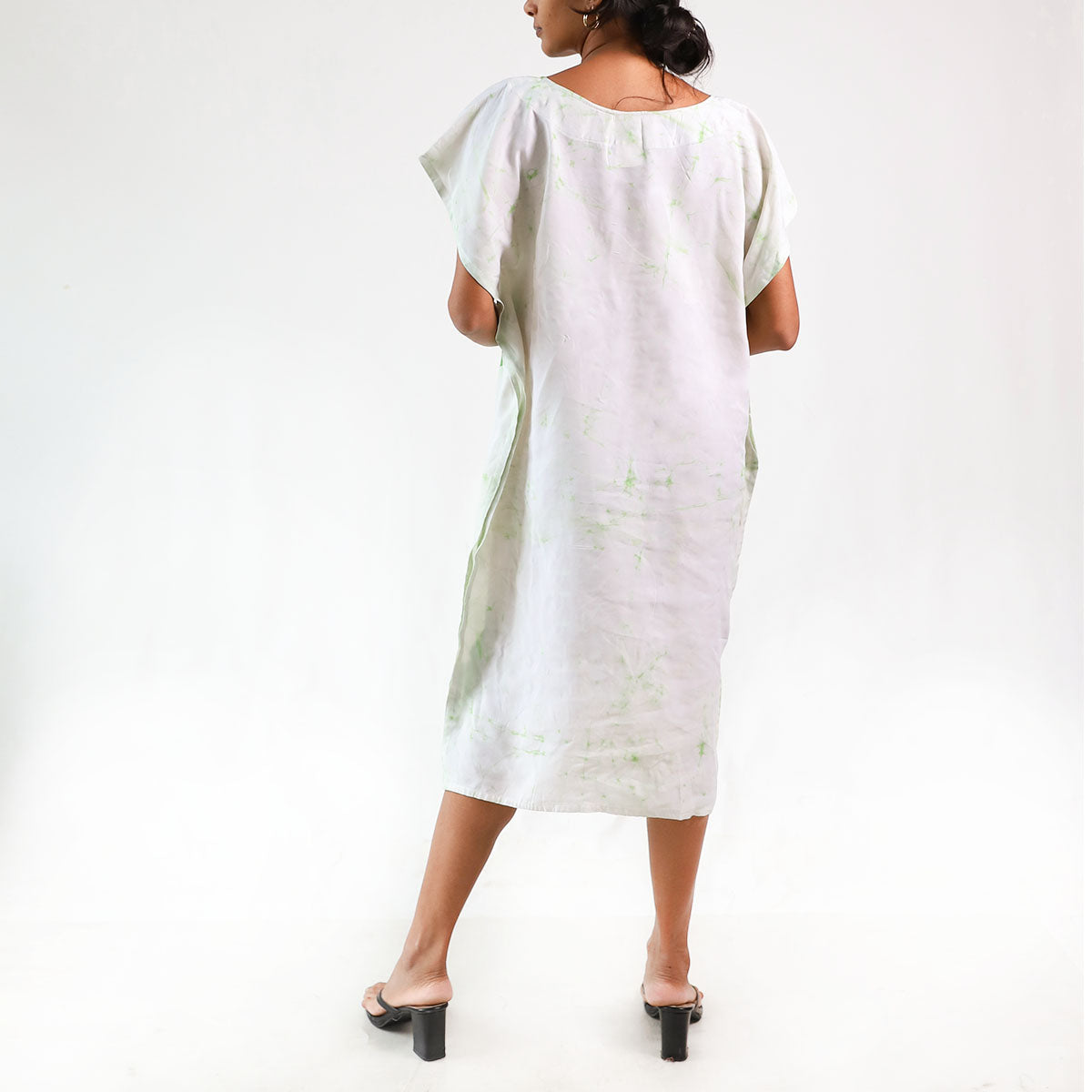 Leaf Whisper Batik Dress