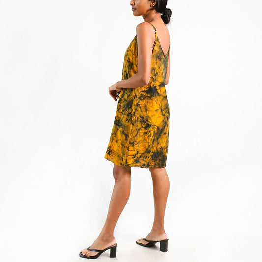 Golden Horizon Batik Dress