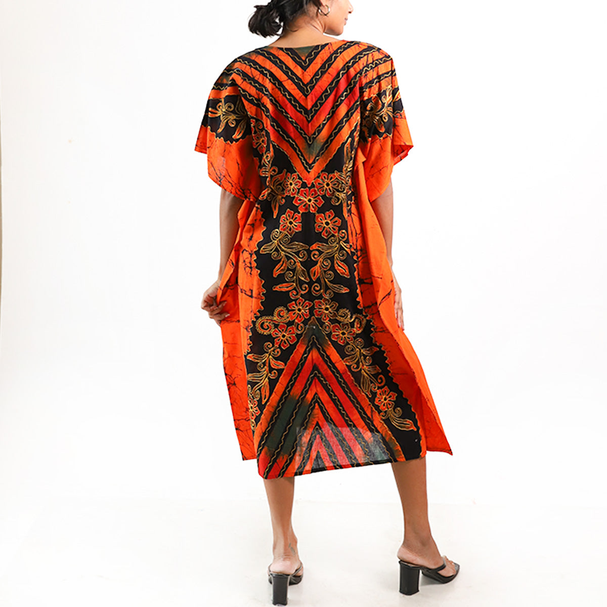 Flowing Foliage Batik Kaftan