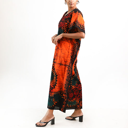 Tangerine Dream Batik Kaftan