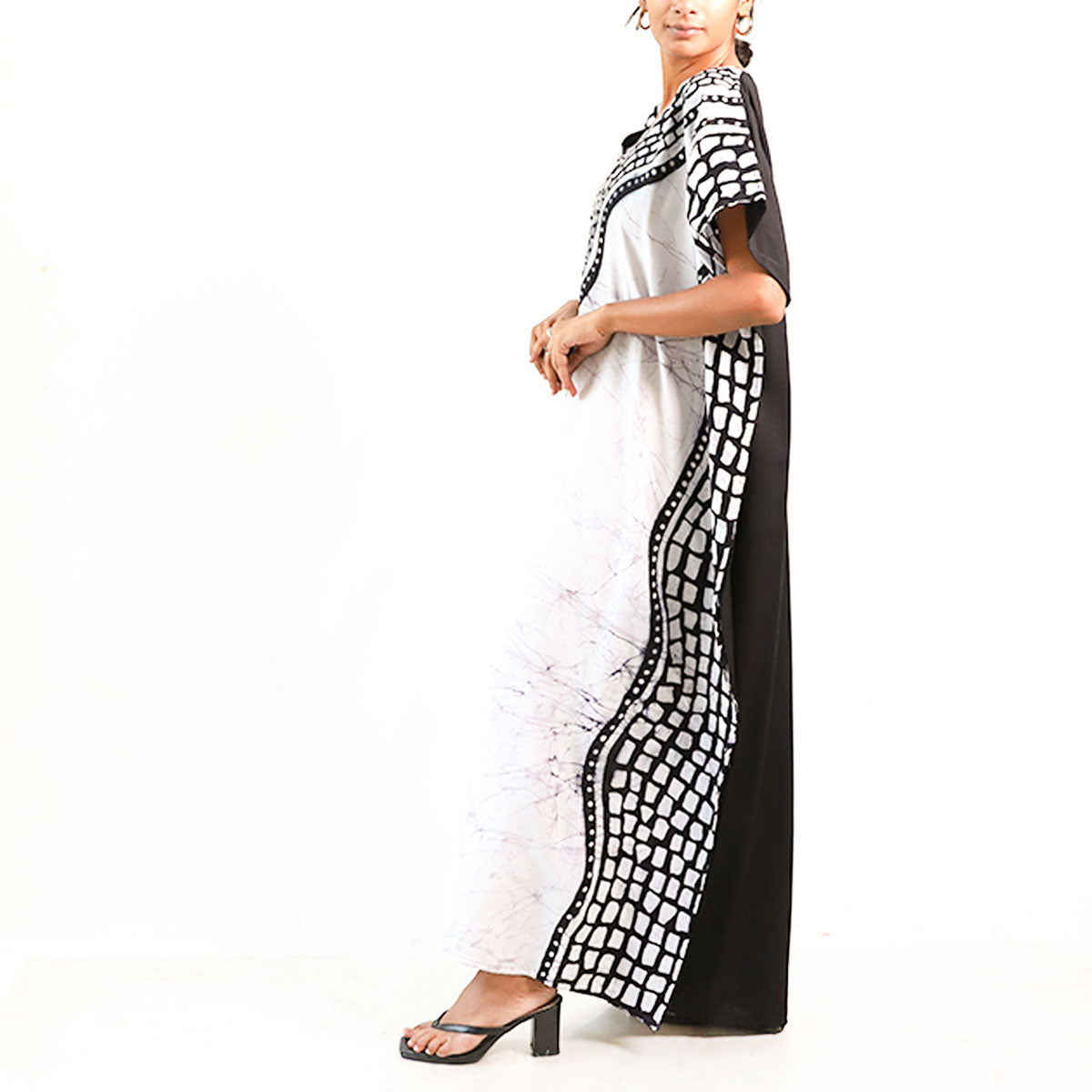 Noir Waves Batik Kaftan