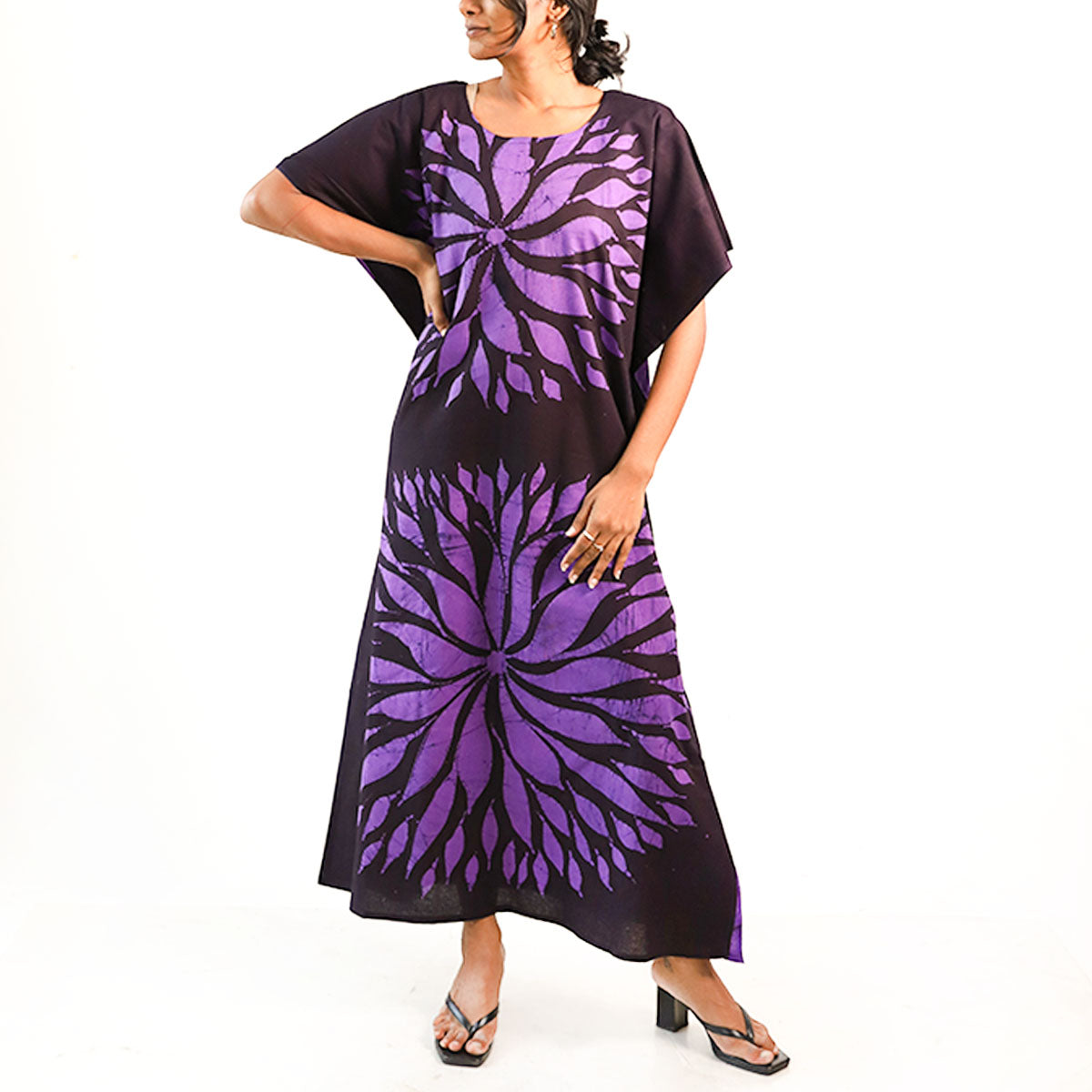 Twilight Bloom Batik Kaftan