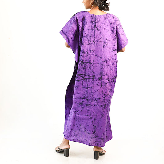 Nocturne Blossom Batik Kaftan