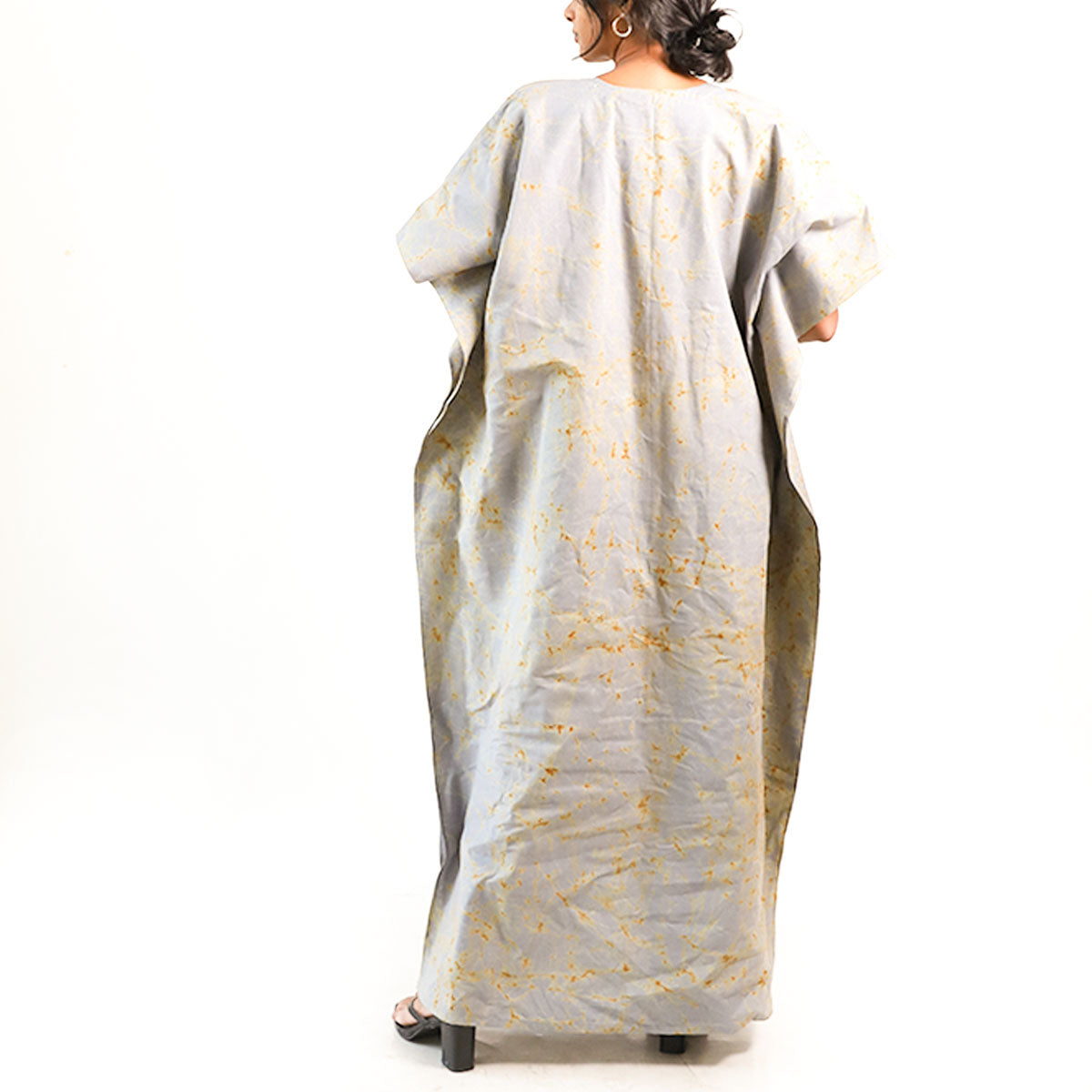 Dusky Ember Batik Kaftan