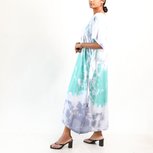 Azure Mist Batik Kaftan