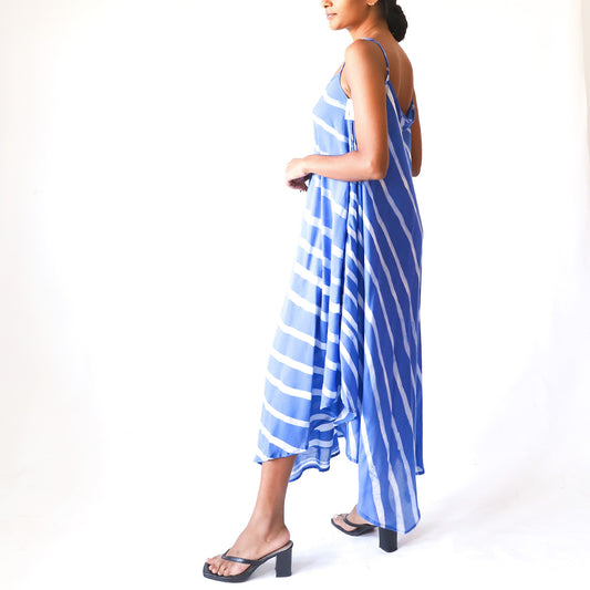 Ocean Stripe Batik Dress