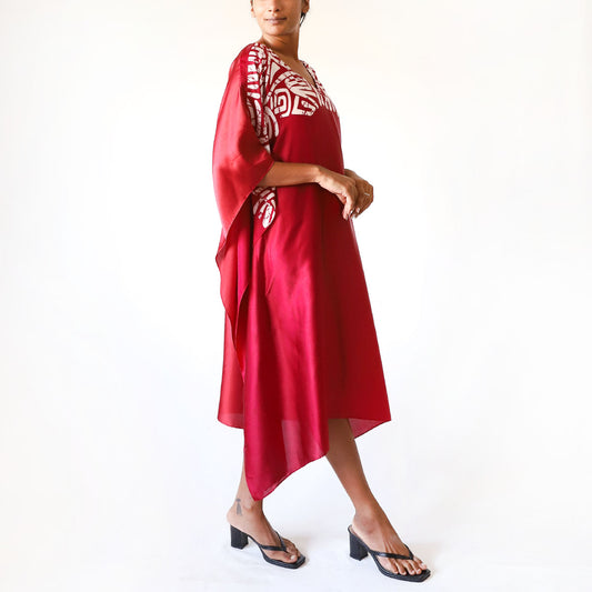 Silver Ember Batik Kaftan