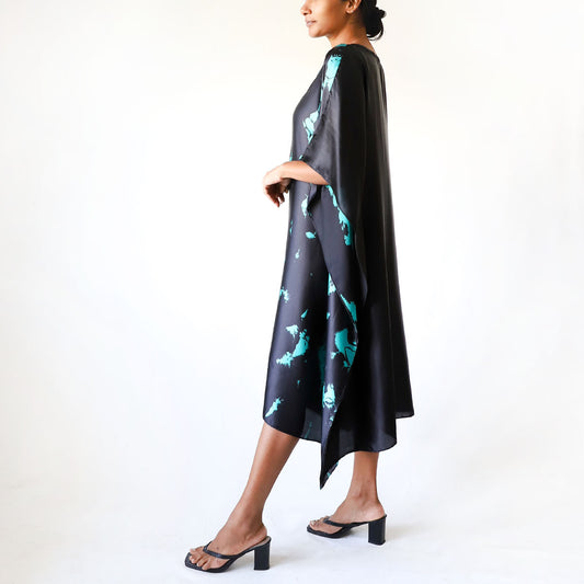 Emerald Glow Batik Kaftan