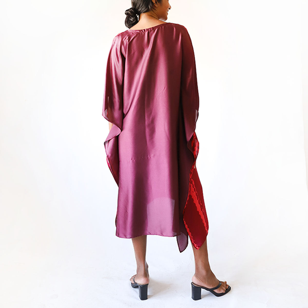 Crimson Streak Batik Kaftan