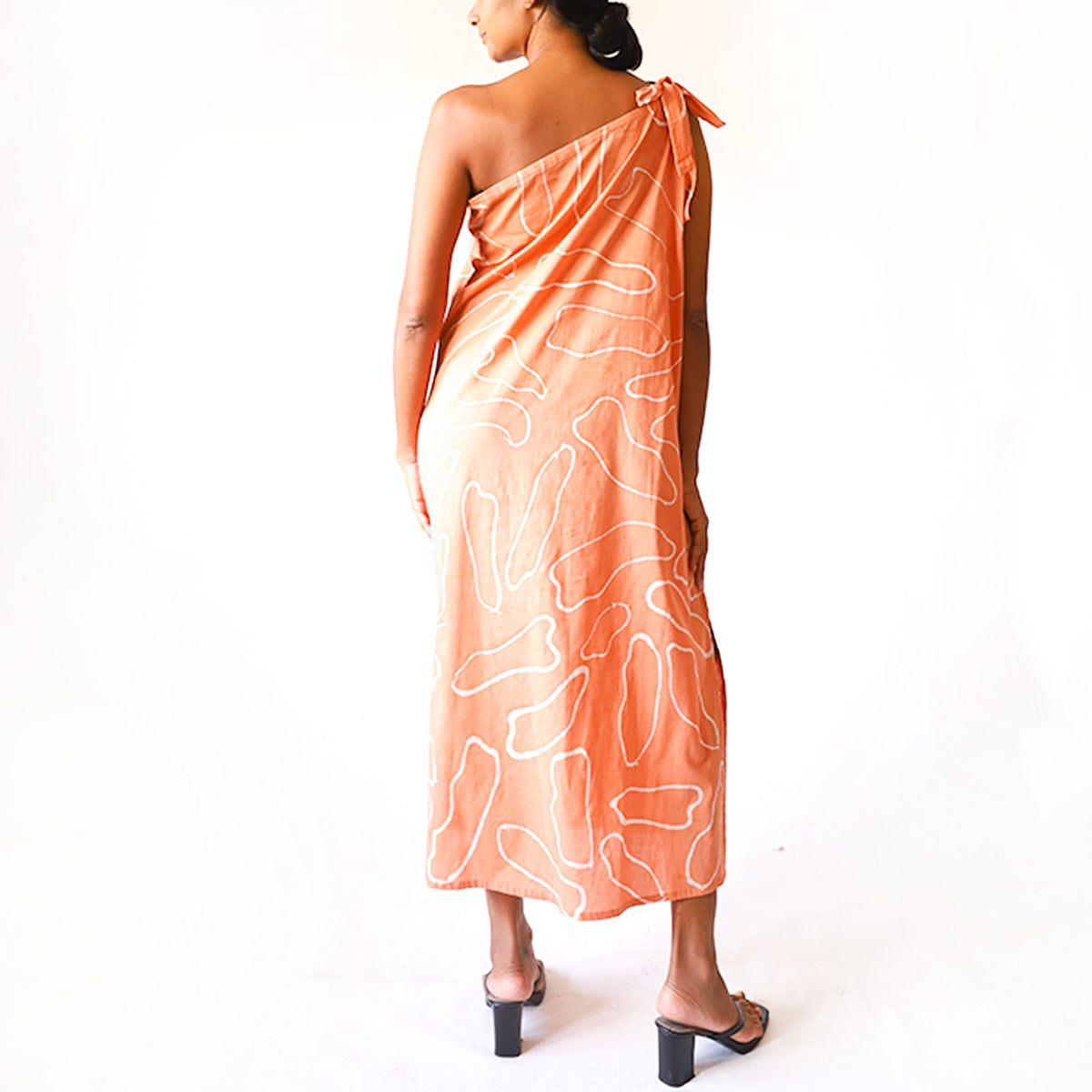 Coral Lines Batik Dress