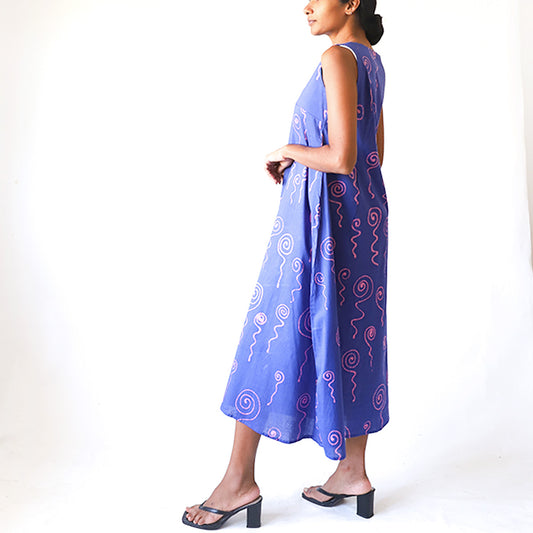 Ocean Swirl Batik Dress