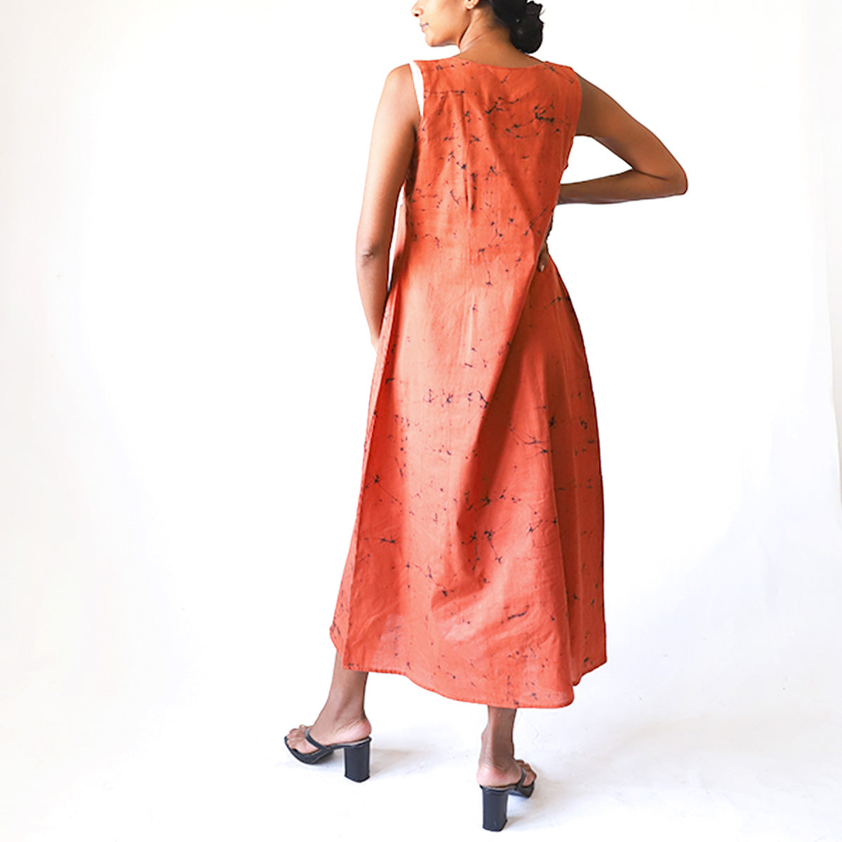 Coral Bloom Batik Dress