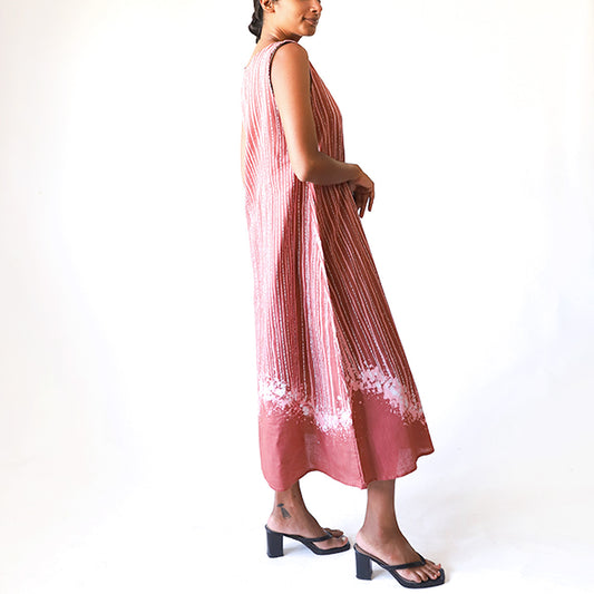 Blush Stripe Batik Dress
