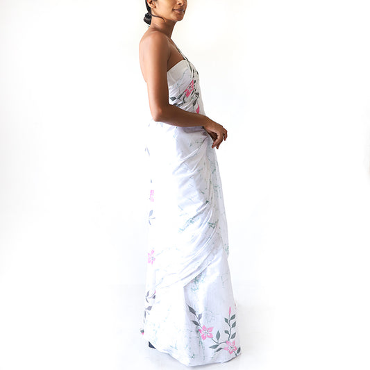 Blush Bloom Batik Saree