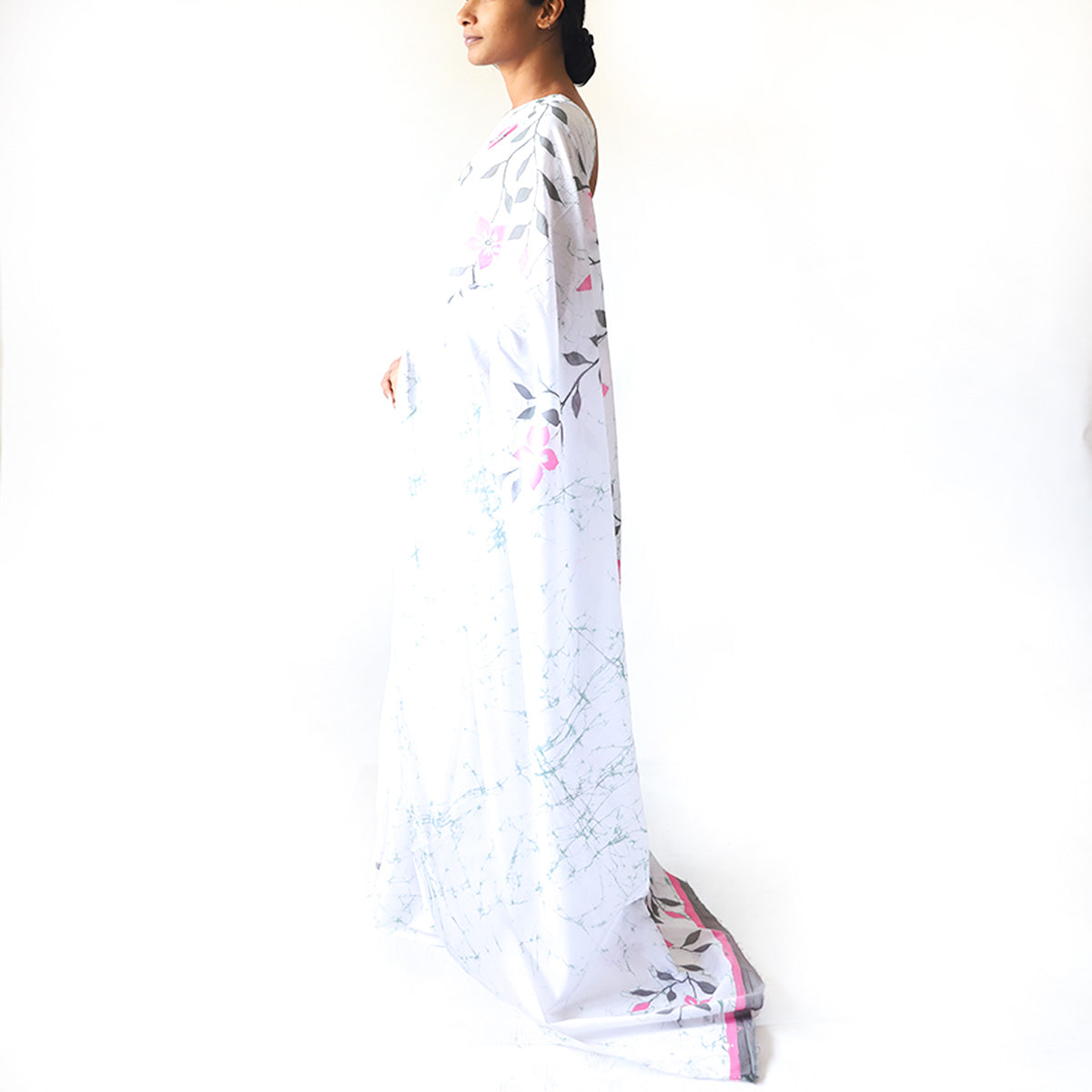 Blush Bloom Batik Saree