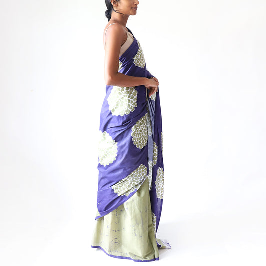 Ocean Hues Batik Saree